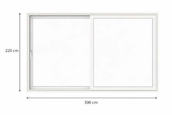 Imagen de Corredera Elevable Cortizo E-170 Blanca 300x220 cm con Climalit Planitherm 4S y Herraje G-U (APERTURA POR LA IZQUIERDA)