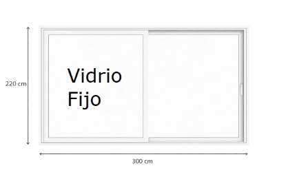 Imagen de Corredera Elevable Cortizo E-170 Blanca 300x220 cm con Climalit Planitherm 4S y Herraje G-U (APERTURA POR LA DERECHA)